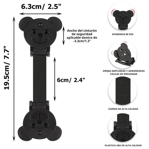 Miniatura 2 de Arnés de seguridad para bebé QOPAHI, con clip de pecho, correa anti escape, para evitar que los niños saquen sus brazos de sillas