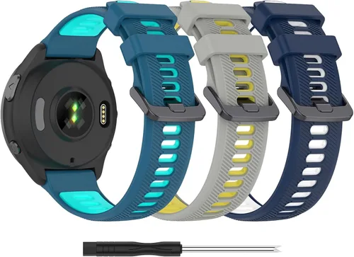 Miniatura 10 de Correa de repuesto compatible con Garmin Forerunner 965/955/945/935, Garmin Fenix 5/Fenix 6 GPS Smart Watch, correa de reloj de silicona ajustable 6