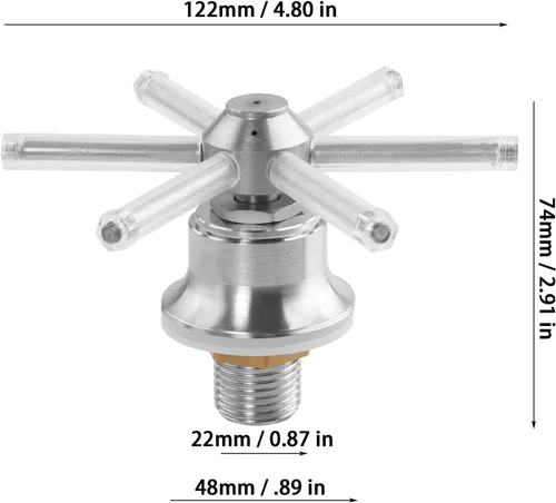 Miniatura 3 de YBB Enjuagadora portátil para jarra, barra de mesa, enjuague de vidrio de acero inoxidable 304 para el hogar/bar/laboratorio (mostrador) - 4.4 x 2.9