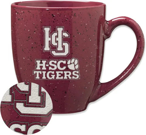 Miniatura 253 de Rico Industries NCAA Virginia Tech Hokies Maroon - Taza de café de cerámica grabada con láser, color del equipo, 16 onzas