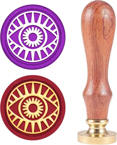 Miniatura 18 de CRASPIRE Sello de cera para gatos, sello de cera de luna, diseño de flores, retro, de 0.98 pulgadas, cabeza de sello de latón extraíble con mango