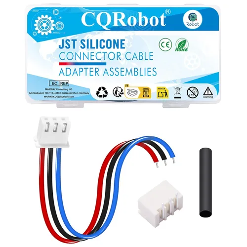 Miniatura 67 de CQRobot JST EL 4.5 mm de paso 2 pines conector electrónico IC macho, enchufes hembra carcasa y kit de terminales de crimpado en T macho/hembra. 50