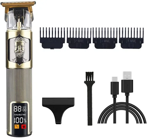 Miniatura 22 de Cortadora de pelo profesional para hombres y mujeres, inalámbrica, recargable, recortadora de pelo, kit de aseo de corte de cuerpo de metal
