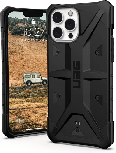 URBAN ARMOR GEAR UAG - Funda protectora diseñada para iPhone 13 Pro Max, color negro, resistente, ligera, delgada, a prueba de golpes, Pathfinder,