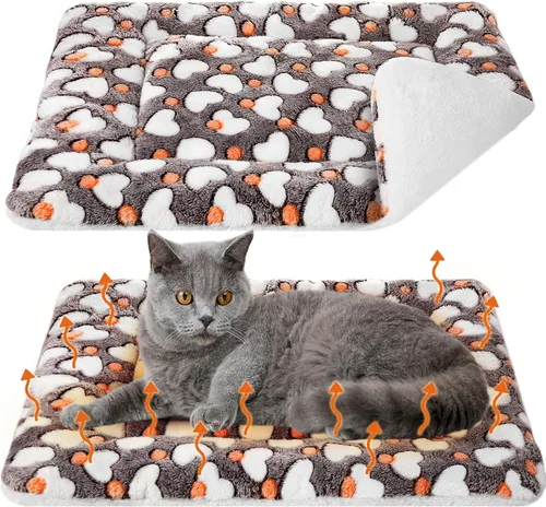 Miniatura 12 de VitalCozy Paquete de 2 tapetes autocalentables para gatos, almohadilla autocalentable, reversible, lavable a máquina, refleja el calor corporal