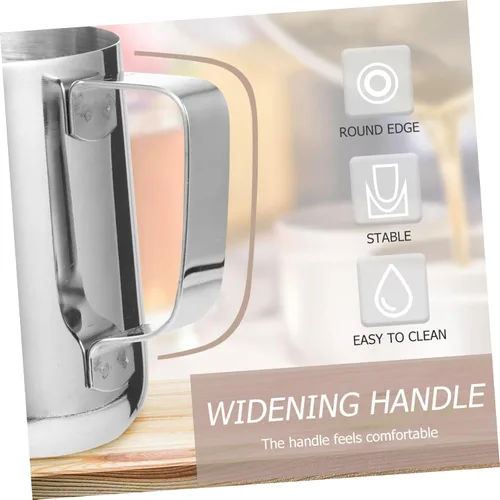 Miniatura 7 de Healifty Jarra de acero inoxidable de 21 onzas para hacer velas y derretir cera con diseño resistente al calor
