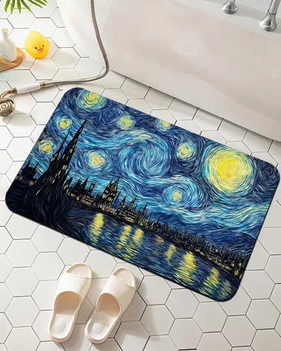 Miniatura 9 de Elightvap Tapete de baño con diseño de mariposa azul, de secado rápido, antideslizante, absorbente, de secado rápido, tapete de baño delante