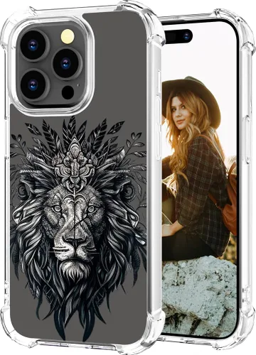 Miniatura 53 de Hungo Funda compatible con iPhone 15 Plus para mujer, diseño floral transparente, lindo, flor azul rosa Rosas Azules
