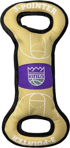 Miniatura 13 de Pets First NBA Atlanta Hawks Field Toy - Juguete de nailon resistente para mascotas con costuras de doble ribete y chirriador interior, talla única
