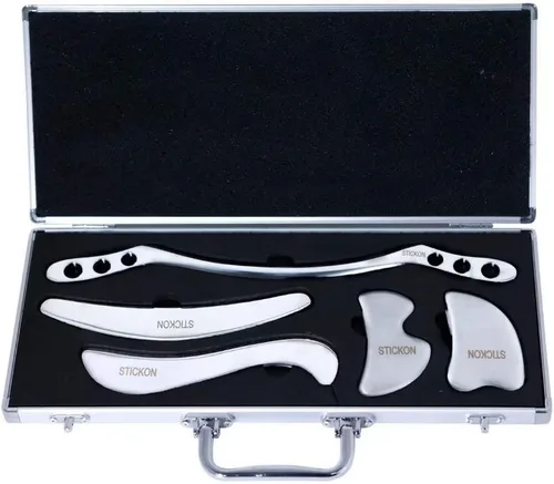 Miniatura 11 de STICKON Gua Sha Herramienta de masaje de acero inoxidable Gua Sha Scraping Herramientas de masaje IASTM Herramientas gran herramienta
