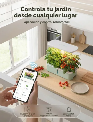 Miniatura 2 de Kits de Sistema de Cultivo Hidropónico LetPot LPH-Air, Jardín Interior Inteligente Controlado por APP y WiFi con Luz de Crecimiento Ajustable de 24W