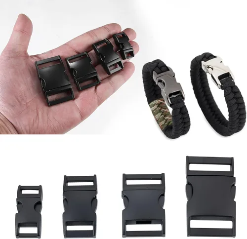 Miniatura 5 de Pulsera de paracaídas con hebillas de metal, mochila de repuesto de 1 pulgada, paquete de 6 hebillas de liberación lateral rápida de alta resistencia