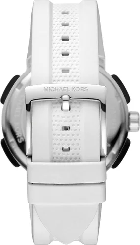 Miniatura 3 de Michael Kors Sidney - Reloj de cuarzo de acero inoxidable con correa de silicona para mujer