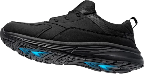 Miniatura 2 de LARNMERN Zapatos de trabajo antideslizantes para hombre, zapatos de moda para caminar, zapatos de cocina, zapatos de chef, impermeables