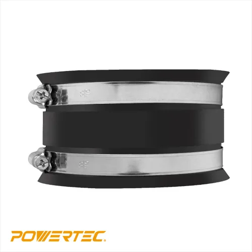 Miniatura 3 de POWERTEC Kit de manguito y codo flexible para recolección de polvo Se adapta a mangueras y tubos de 4 pulgadas