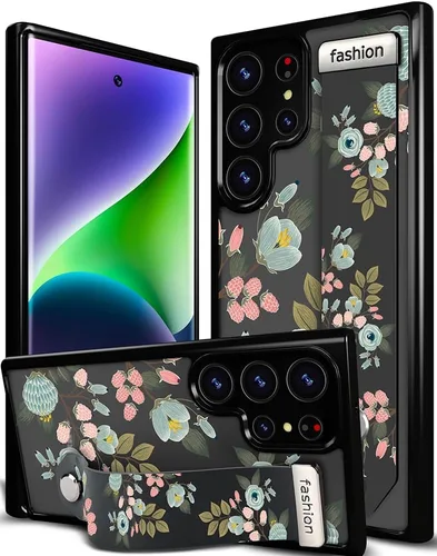 Miniatura 70 de Compatible para Samsung Galaxy S23 Funda Bonita con Correa Soporte Dedo Kickstand, Fundas de Silicona Geniales de Diseñador Funda Cover - Mariposa