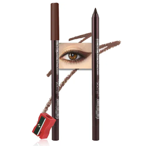 Miniatura 10 de Kaely Lápiz Delineador de Ojos en Gel para Mujeres, Delineador de Ojos Negro Natural Impermeable a Prueba de Manchas con Sacapuntas, Delineadores