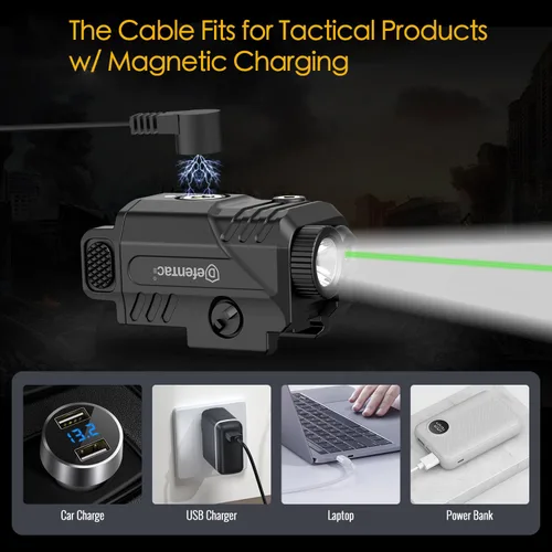 Miniatura 2 de DEFENTAC Cable de carga magnético USB compatible con productos tácticos con carga magnética