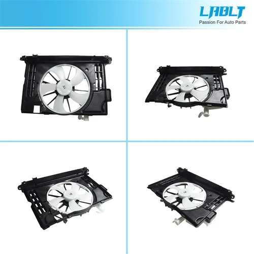 Miniatura 3 de Ventilador de refrigeración del radiador 163630T020 TO3115181 1647123030 Reemplazo para Corolla 2014-2019 12V Negro