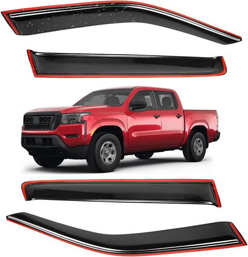 Miniatura 123 de Viseras para ventanas para Mazda 3 Sedán 4 puertas 2004 2005 2006 2007 2008 2009 estilo JDM Mugen, deflector de viento, protector solar y de lluvia