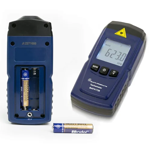 Miniatura 3 de BAFX Products Medidor de tacómetro de RPM digital sin contacto de luz infrarroja del PDA para medir velocidades rotatorias