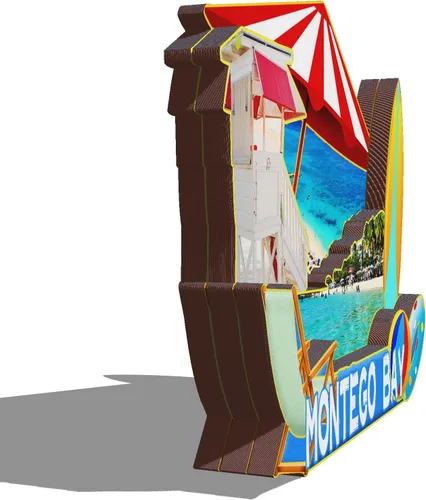 Miniatura 2 de Montego Bay Jamaica - Imán de madera 3D para nevera, recuerdos coleccionables, decoración hecha a mano, artesanías 2