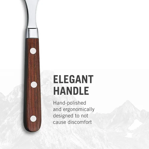 Miniatura 3 de Victorinox Grand Maitre - Tenedor para tallar carne de acero inoxidable con mango ergonómico, mango de madera, 6 pulgadas Rosewood
