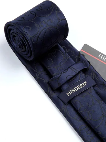 Miniatura 271 de Corbatas florales tejidas clásicas para hombre, corbata cuadrada de bolsillo, corbatas formales para hombres, boda con pañuelo