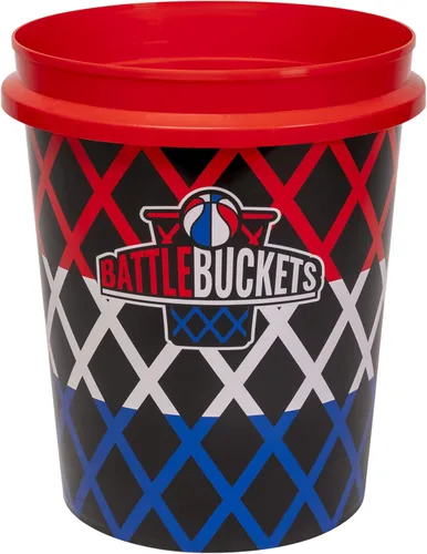 Miniatura 4 de Battle Buckets – Juego gigante de pong y baloncesto de patio con 12 cubos, 2 pelotas, bolsa de transporte y bomba de aire – Juego de exterior