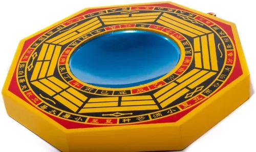 Miniatura 3 de DMtse Juego de 2 espejos Bagua de 4 pulgadas para protección; un espejo cóncavo para protección contra la energía negativa pasiva y un espejo