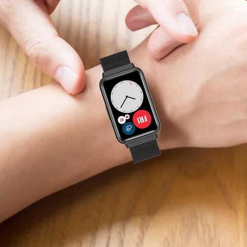 Miniatura 7 de Bandas de metal compatibles con Huawei Watch Fit Special Edition B39 Band para mujeres y hombres, correa de malla de acero inoxidable de repuesto