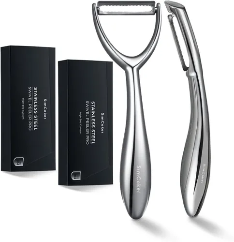 Miniatura 8 de Pelador profesional de verduras, pelador de patatas de acero inoxidable 304 para cocina, hoja ultra afilada, mango ergonómico antideslizante, apto