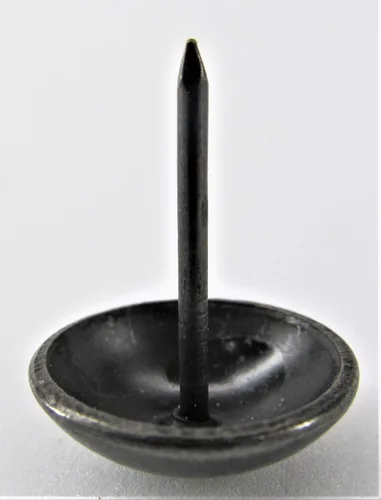 Miniatura 4 de Tachuelas de tapicería de alta calidad, ribete decorativo de cabeza de clavo para muebles, 5/8 pulgadas de diámetro, 100 clavos (perla negra)