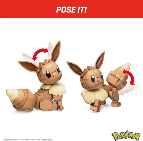 Miniatura 5 de MEGA - Juego de juguetes de construcción Pokémon Build & Show Eevee con 215 piezas, articulados y posables, 4 pulgadas de alto, para niños