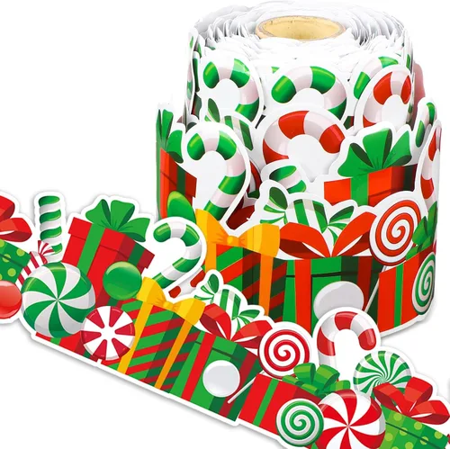 Panelee Borde de Caja de Regalo de Navidad de 68.9 Pies Borde de Tablón de Anuncios Mariposas Flores Abeja Espacio Inspiracional Decoración Linda