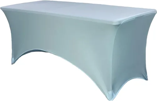 Miniatura 49 de YOUR CHAIR COVERS Mantel rectangular de elastano ajustable de 5 pies, color blanco, para decoración de bodas, eventos, patio, cubierta elástica