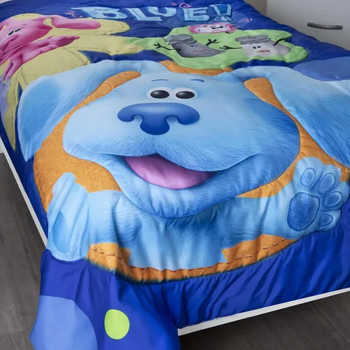 Miniatura 9 de Blues Clues You Are Smart - Juego de ropa de cama infantil de 4 piezas, incluye edredón, juego de sábanas, sábana bajera, sábana superior + funda