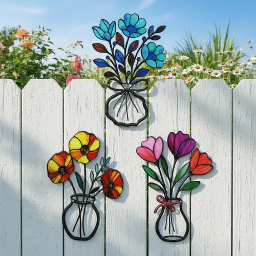 Miniatura 13 de VEWOSTAR Arte de pared de metal para sala de estar, decoración del hogar, hojas coloridas, escultura de pared, árbol de la vida, hecho a mano
