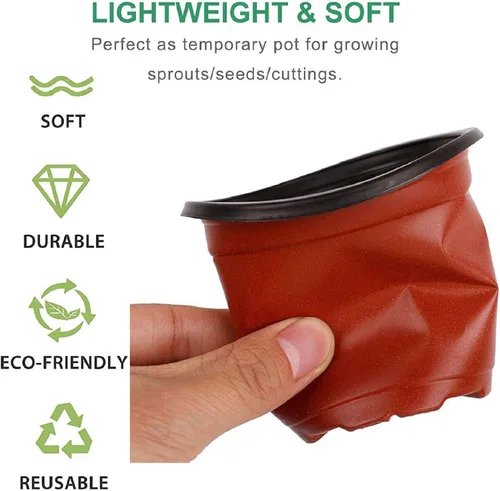 Miniatura 4 de Macetas de plántulas, macetas de plástico para plantas de semillero, macetas de vivero, contenedor de plantas apto para germinación de semillas