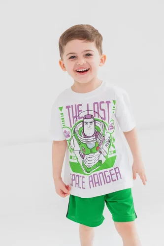 Miniatura 2 de Disney Pixar Lightyear Buzz Lightyear Graphic T-Shirt Mesh Shorts Outfit Set Toddler to Big Kid