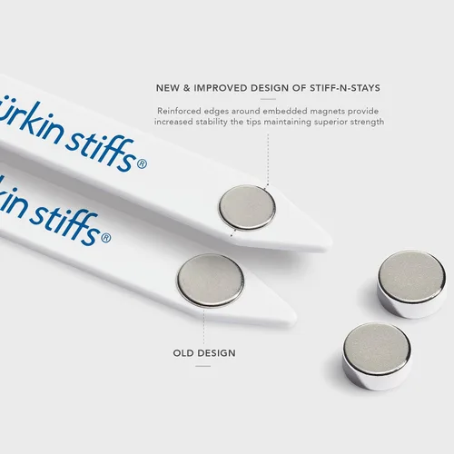 Miniatura 3 de Plastic Magnetic Collar Stays by Würkin Stiffs As Seen on Shark Tank Stiff-N-Stays Collar Inserts