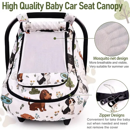 Miniatura 5 de YVMVDV - Funda impermeable para asiento de automóvil para bebé, funda de asiento de automóvil patentada para clima frío para bebés, toldo para niños