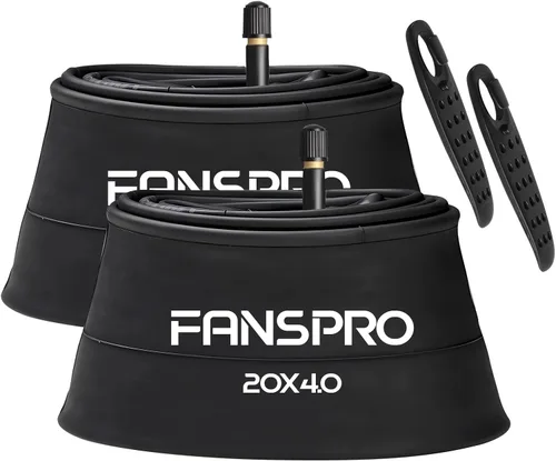 FANSPRO Paquete de 2 tubos interiores de butilo prémium para bicicletas de grasa de 20/26 pulgadas, resistentes 20 x 4.0, 26 x 4.0, 20 x 3.0, 26 x
