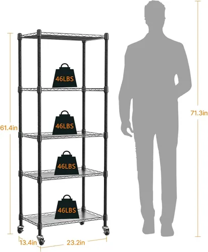 Miniatura 6 de Invernadero de interior con luces de cultivo, 5 niveles 23.2" L×13.4" W×61.4" H Mini invernadero, estante de luz de cultivo con carpa y termómetro