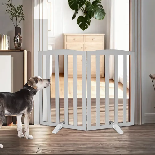 Miniatura 38 de Puerta para Perros Independiente para Interiores, Puerta para Perros Plegable, Puertas para Mascotas para Entradas, Escaleras o Pasillos, Puerta
