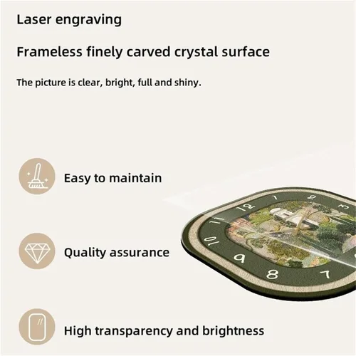Miniatura 3 de Clock Retro Flower Frameless Wall Clock with Numeral Scale, Battery Operated Silent Decorative Clock for Living Room Decor, Bedroom School Hotel