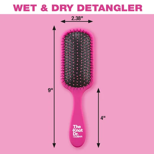 Miniatura 3 de The Knot Dr. hair brush by Conair - Cepillo desenredante - Elimina nudos y enredos en cabello húmedo o seco - Cepillos para el cabello para mujer