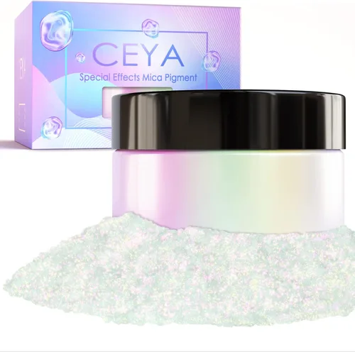 Miniatura 20 de Ceya Polvo de mica camaleón, 1.8 onzas/1.76 oz de polvo cromado Midnight Dream Chrome, pigmento de cambio de color con efecto nacarado de grado