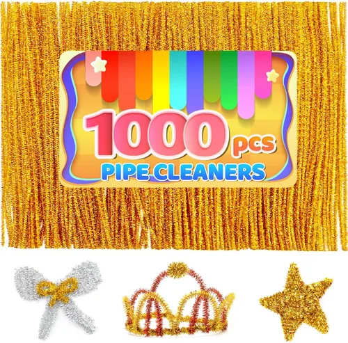 Miniatura 12 de Iooleem 200 piezas de limpiadores de tubería marrones, tallos de chenilla, limpiadores de tubería para manualidades, manualidades con limpiadores