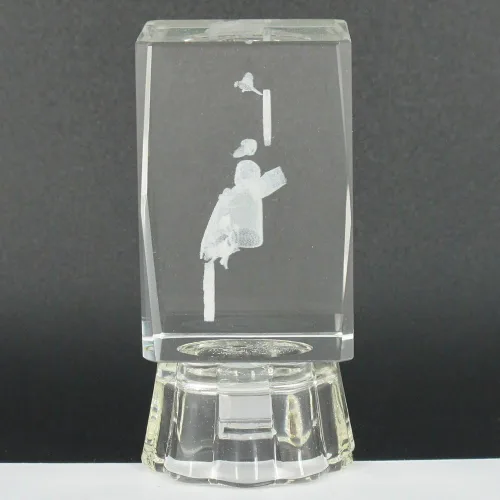 Miniatura 3 de Bautismo & Bautizo Favor Ideas 3D Baby Angel Cubo de cristal con grabado láser personalizado grabado con láser Recuerdo de Bautizo con imagen Ropon